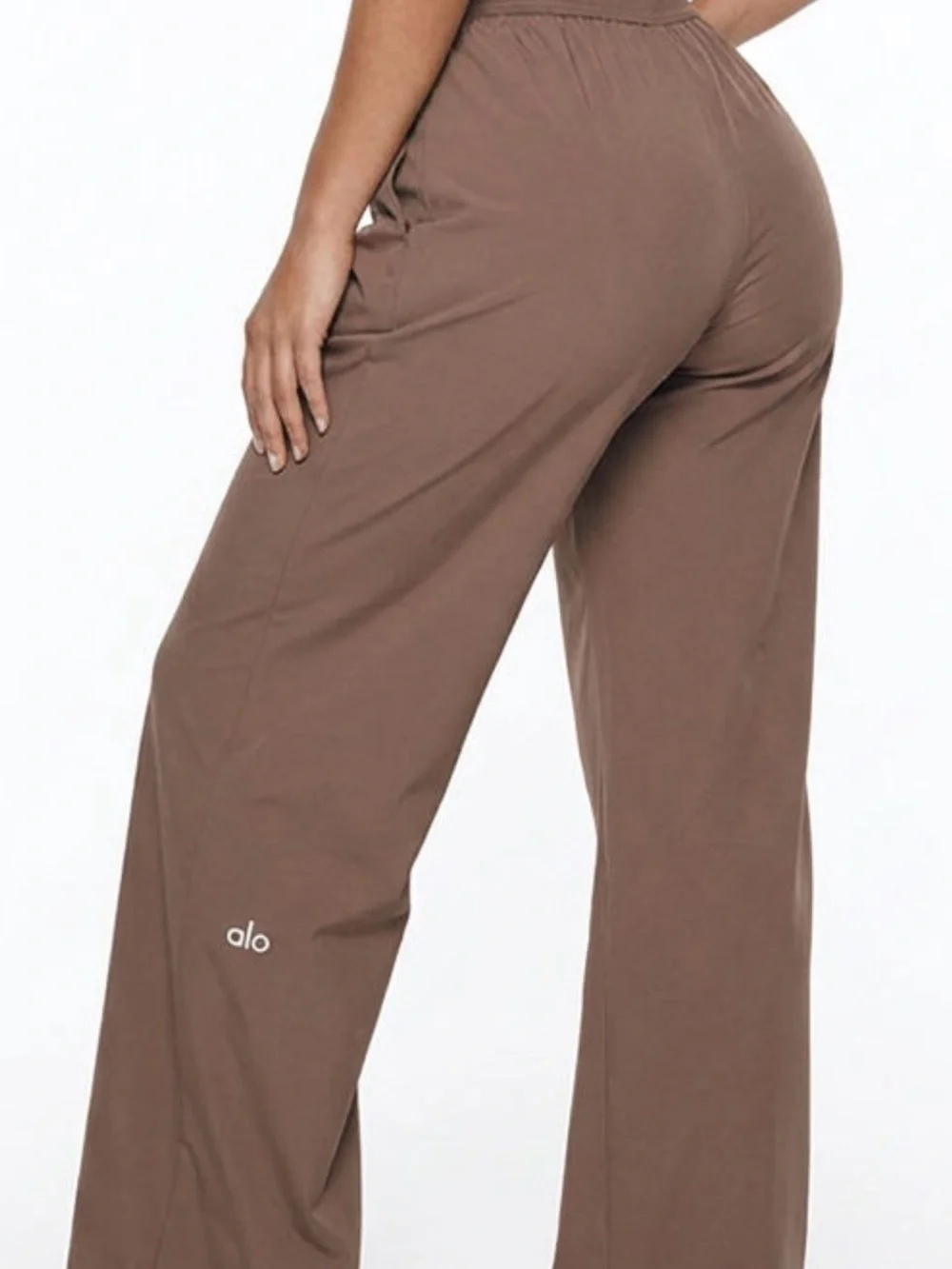 ALO Yoga Women's Wide Leg Lounge Pants - Tan Color